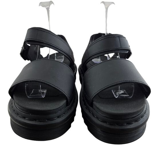 Dr Martens Voss Platform Sandals Womens 6 Black Leather Slingback Chunky Rock - Picture 4 of 11